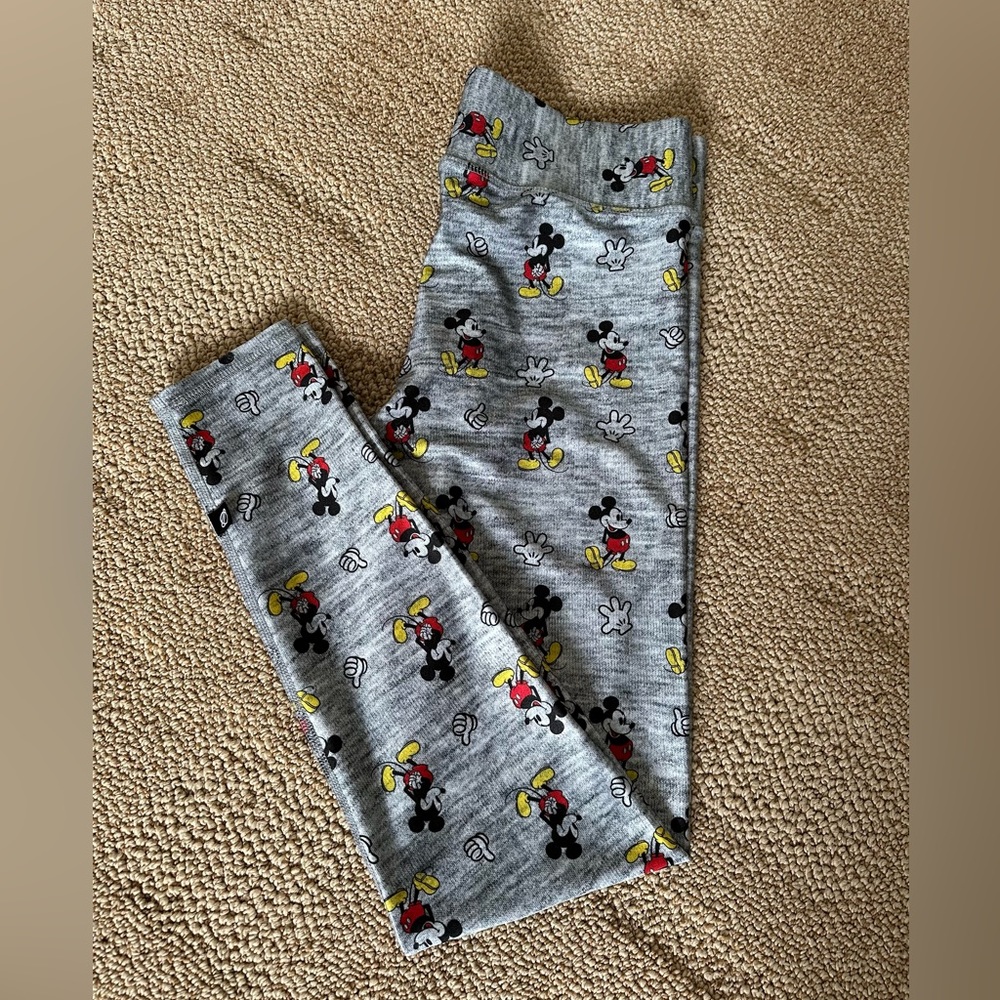Terez Disney Mickey Mouse Grey Legging Large NWT